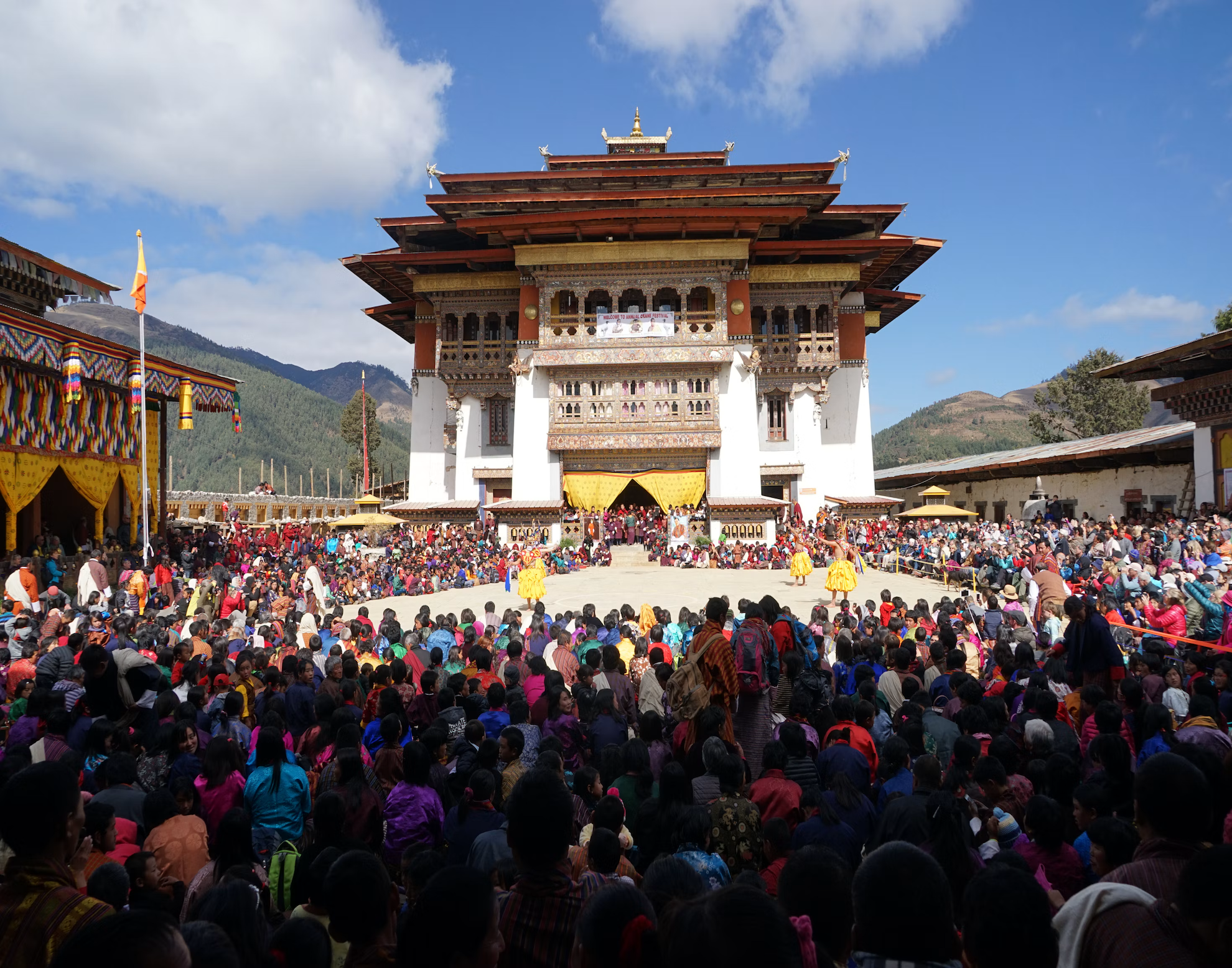 Gangtey Monastery, Phobjikha Valley, Nubding, Bhutan